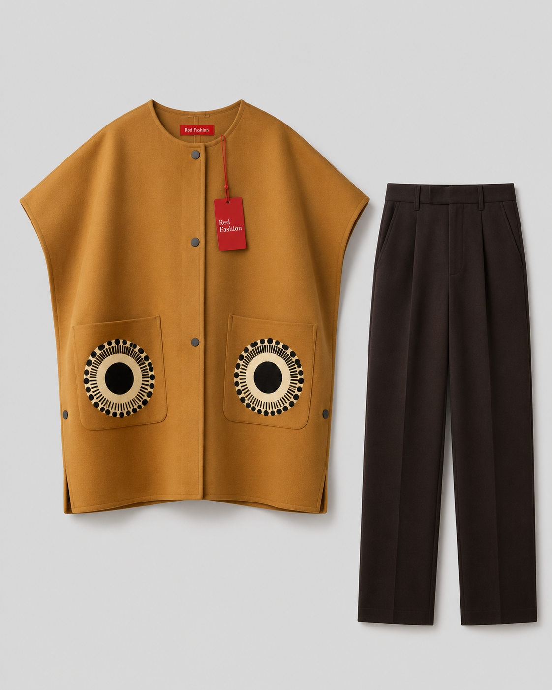 Red Fashion exclusive native evening outfit